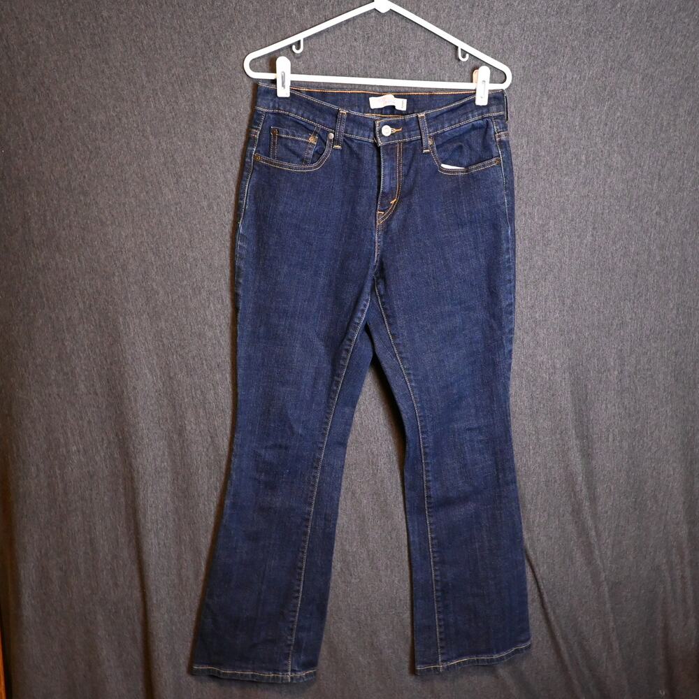 Levi's 515 Women's 8 (30x28) Short Boot Cut Distressed Denim Jeans Western